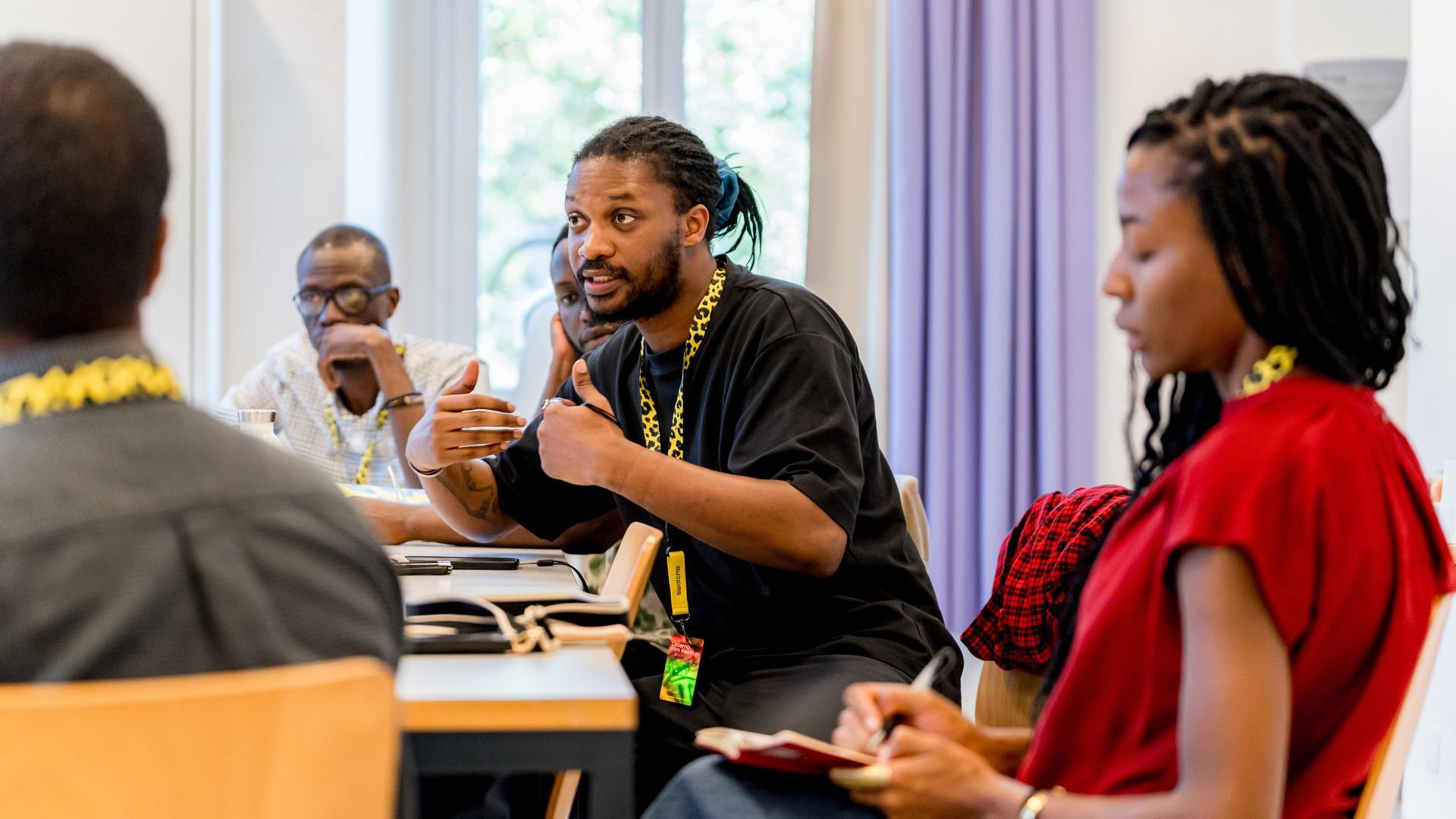 Yanis Gaye, Head of Studies, Open Doors (Locarno), speaks during a session at the 2025 Africa Cycle
