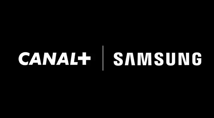 CANAL+ and Samsung partnership logo lockup