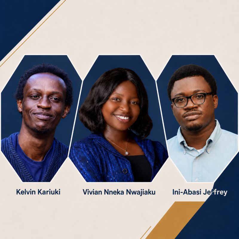 Kelvin Kariuki, Vivian Nneka Nwajiaku, and Ini-Abasi Jeffrey — AFP Critics Prize jury members for Locarno Open Doors 2026