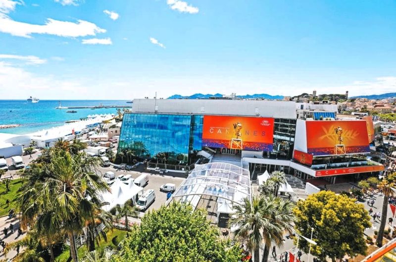 Palais des Festivals, Cannes — aerial view of the main venue