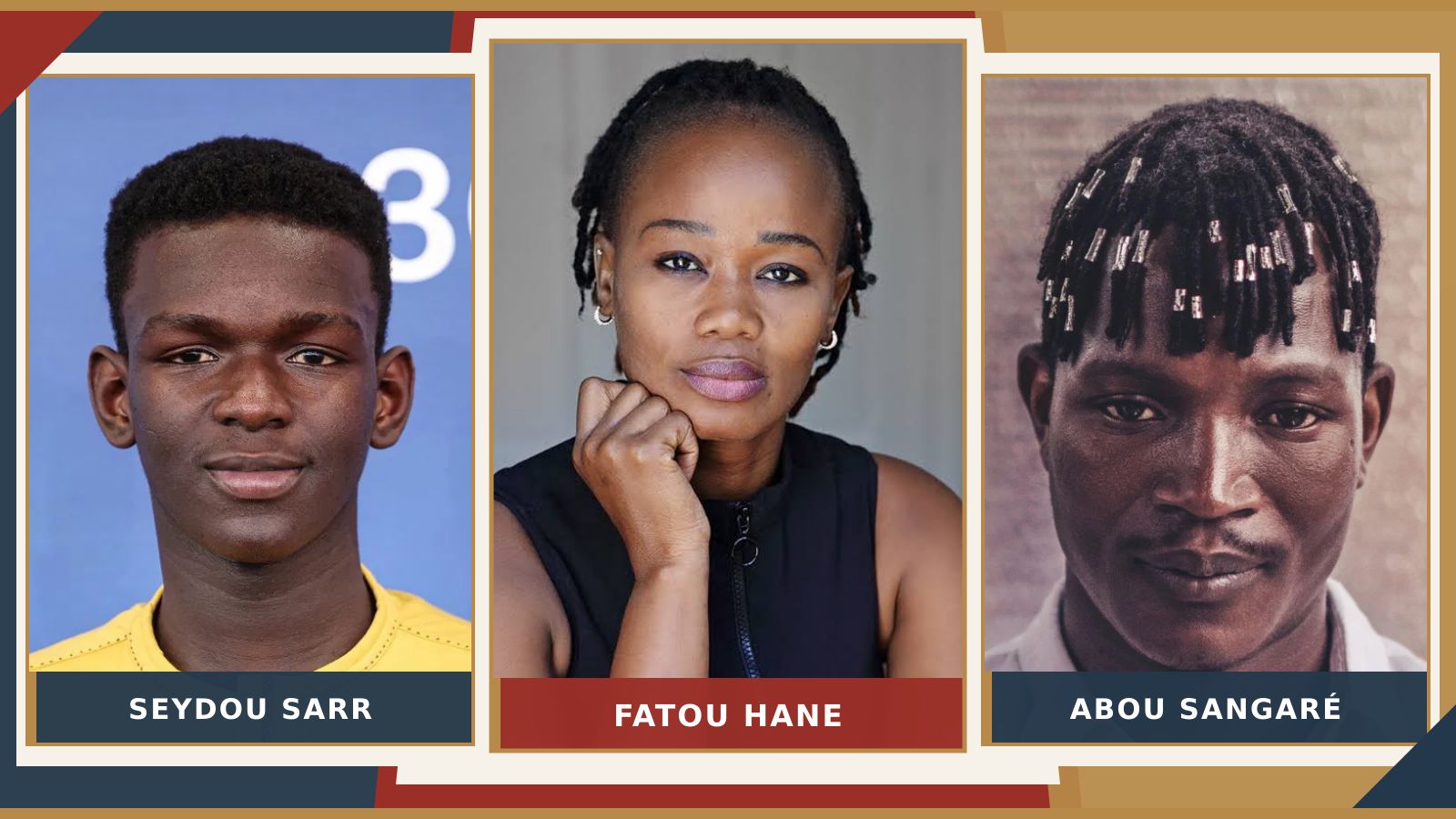 Seydou Sarr, Fatou Hane, and Abou Sangaré — cast of Mathieu Volpe's L'Or Rouge