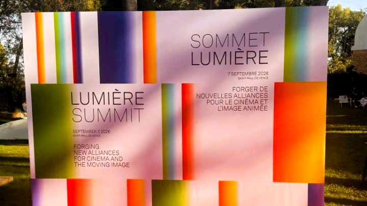 Lumière Summit graphic at the Fondation Maeght in Saint-Paul-de-Vence.