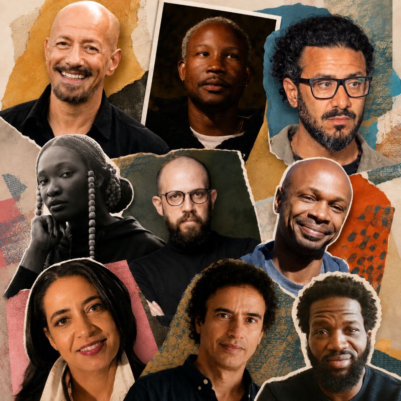Academy Class of 2026 — African and African-diaspora invitees: Tarik Saleh, Akinola Davies Jr., Mohamed Attia, PC Williams, Ahmed Hafez, Peter Murimi, Lamia Chraïbi, Karim Aïtouna, and Ṣọpẹ́ Dìrísù