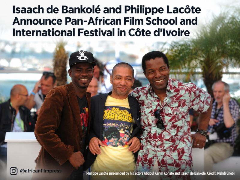 Philippe Lacôte, Abdoul Karim Konaté and Isaach de Bankolé at Cannes.