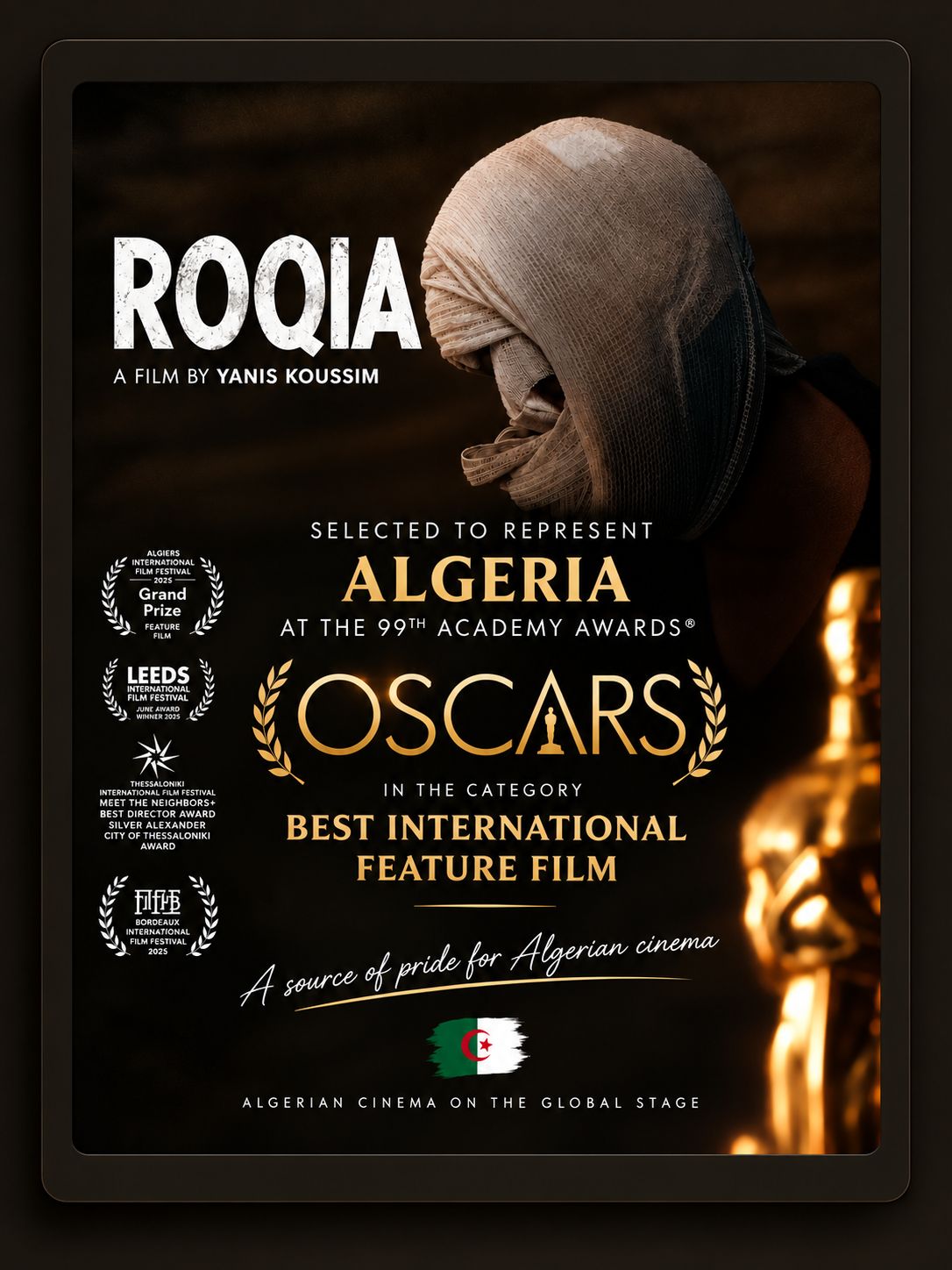 Poster for Roqia, Algeria’s official selection for the 99th Academy Awards International Feature Film category.