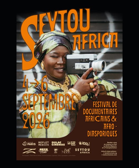 Seytou Africa 2026 festival poster — Festival de Documentaires Africains & Afro-Diasporiques, 4–6 Septembre 2026, Paris