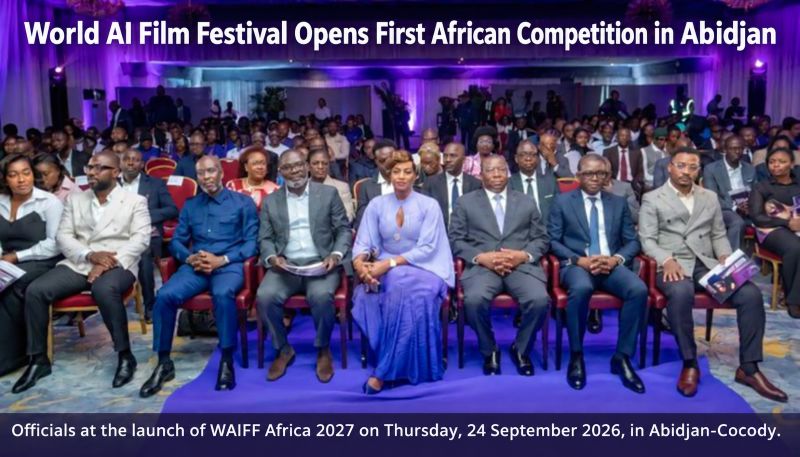 Officials at the WAIFF Africa 2027 launch on Thursday, 24 September 2026, in Abidjan-Cocody.